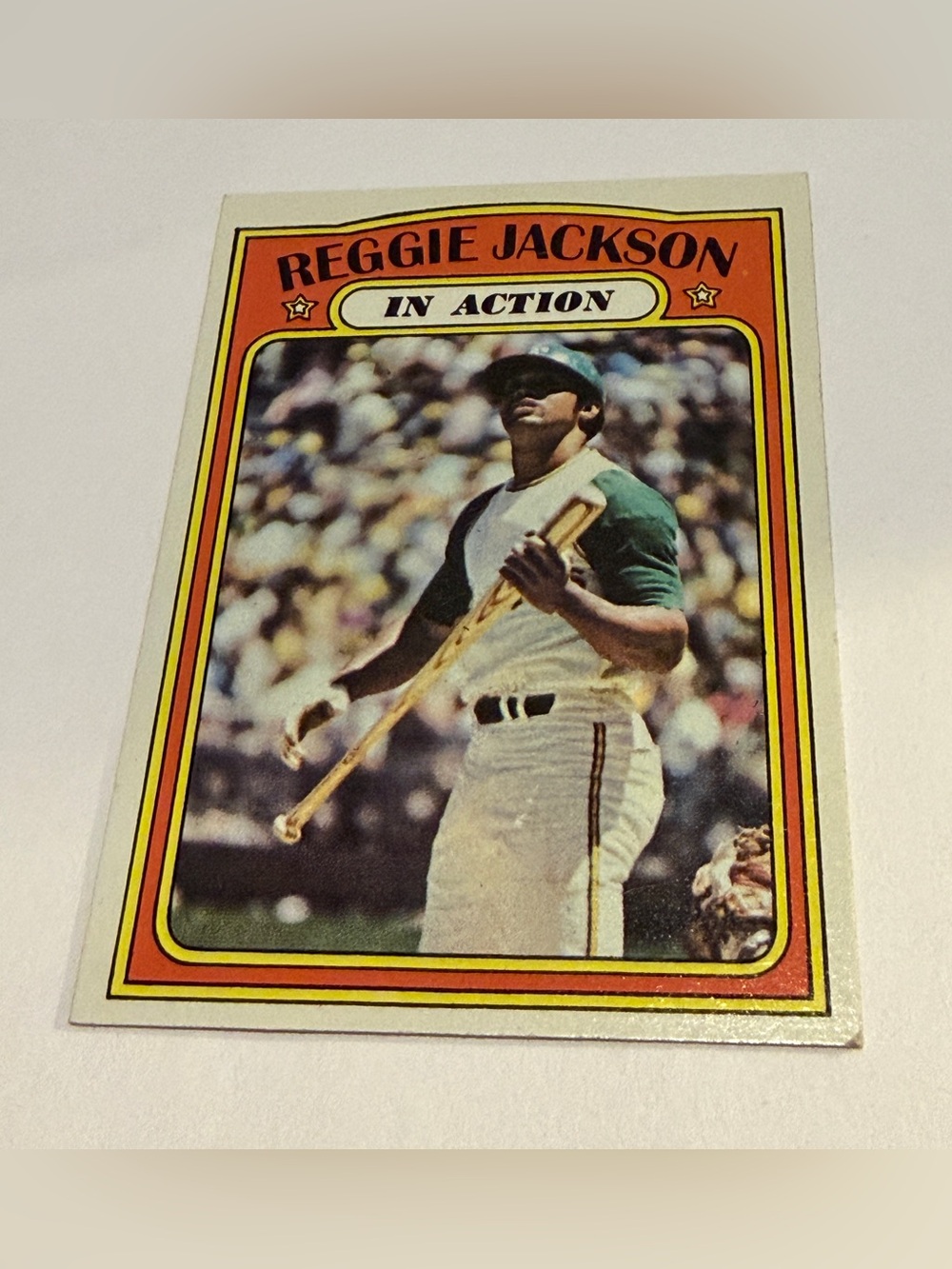 Reggie Jackson 1972 Topps In Action Baseball Card #436 Vintage Collectible - Picture 3 of 3